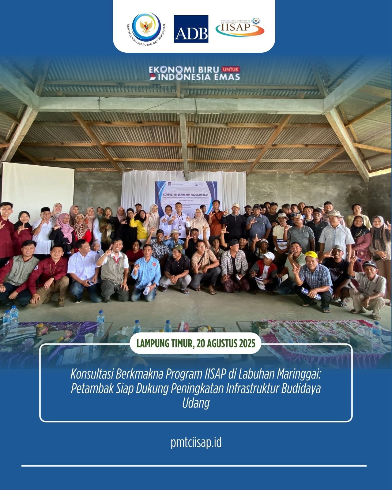 Konsultasi Bermakna Program IISAP di Labuhan Maringgai : Petambak Siap Dukung Peningkatan Infrastruktur Budidaya Udang